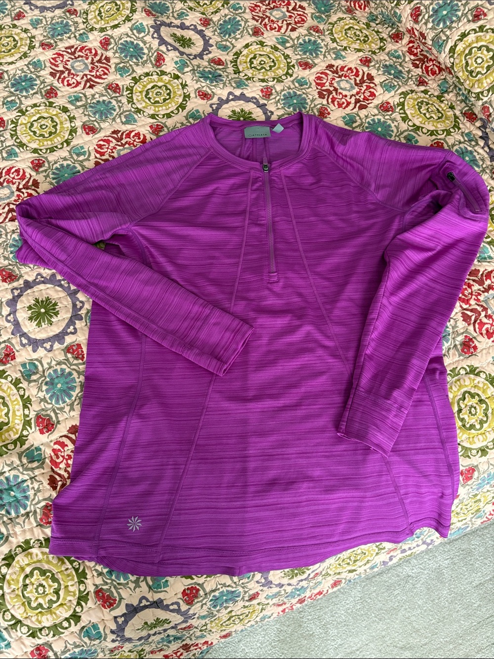 Athleta Pacifica 1/4 Zip Performance Top